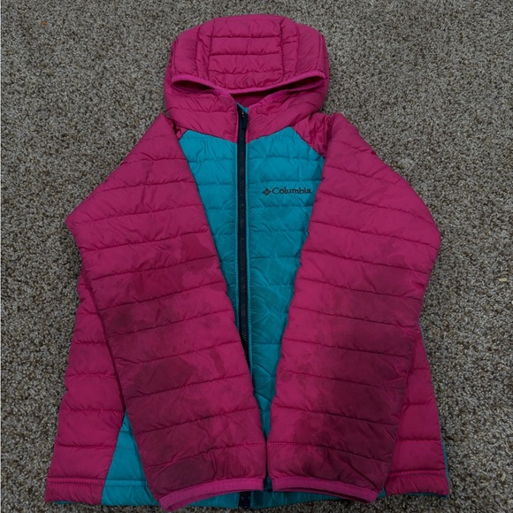 Columbia Girls Pink and Blue Insulated Coat - Picture 2 of 4
